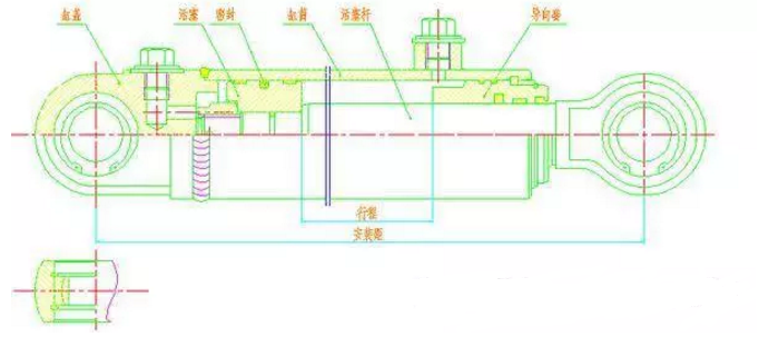 恩派克液壓油缸的組成圖